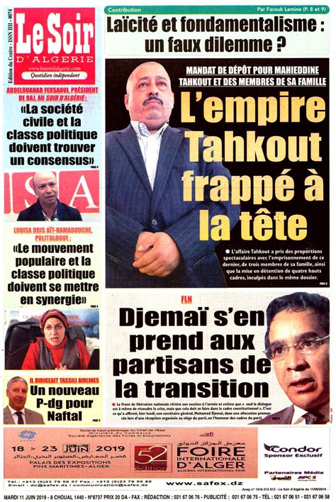 les journaux algériens en français